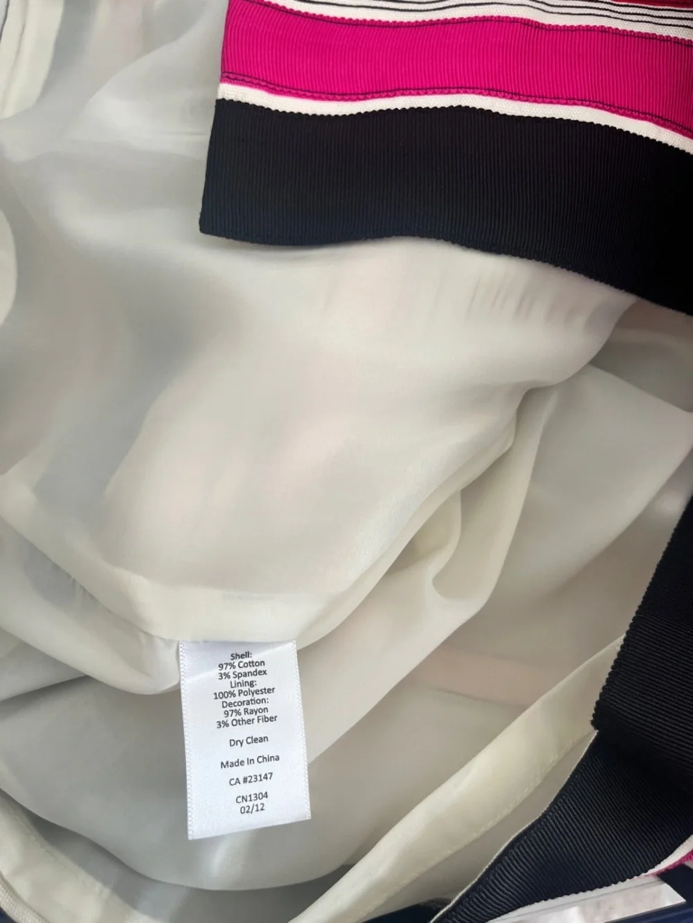 Talbots Petite Multicolor Striped Grosgrain Ribbon Skirt, Size 14P